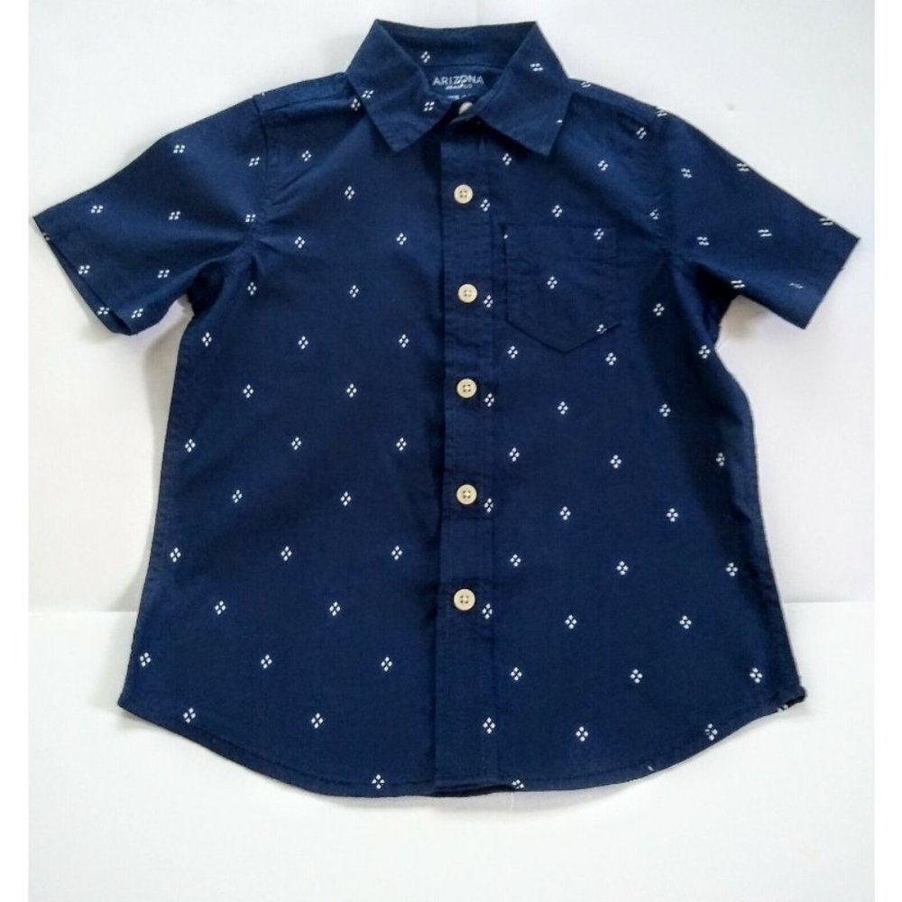 Arizona short sleeve button down shirt Boys XXS 4/5